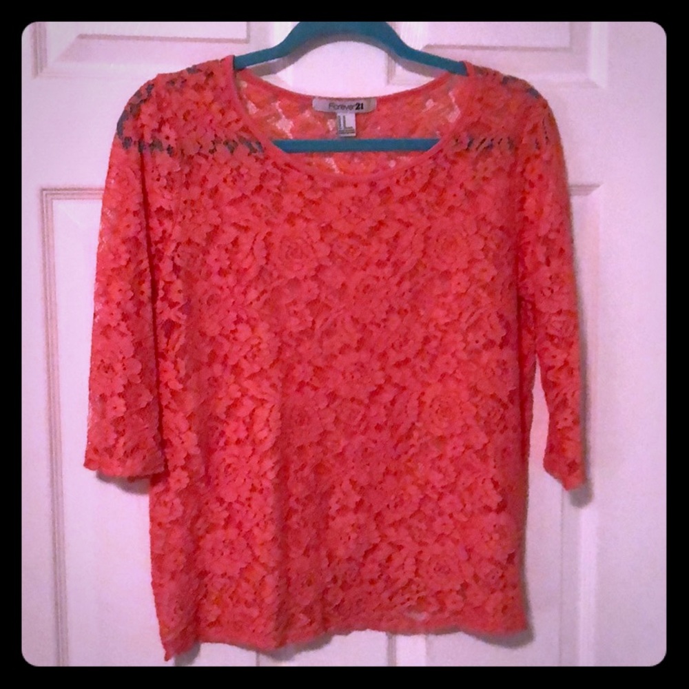 Pink lacy top